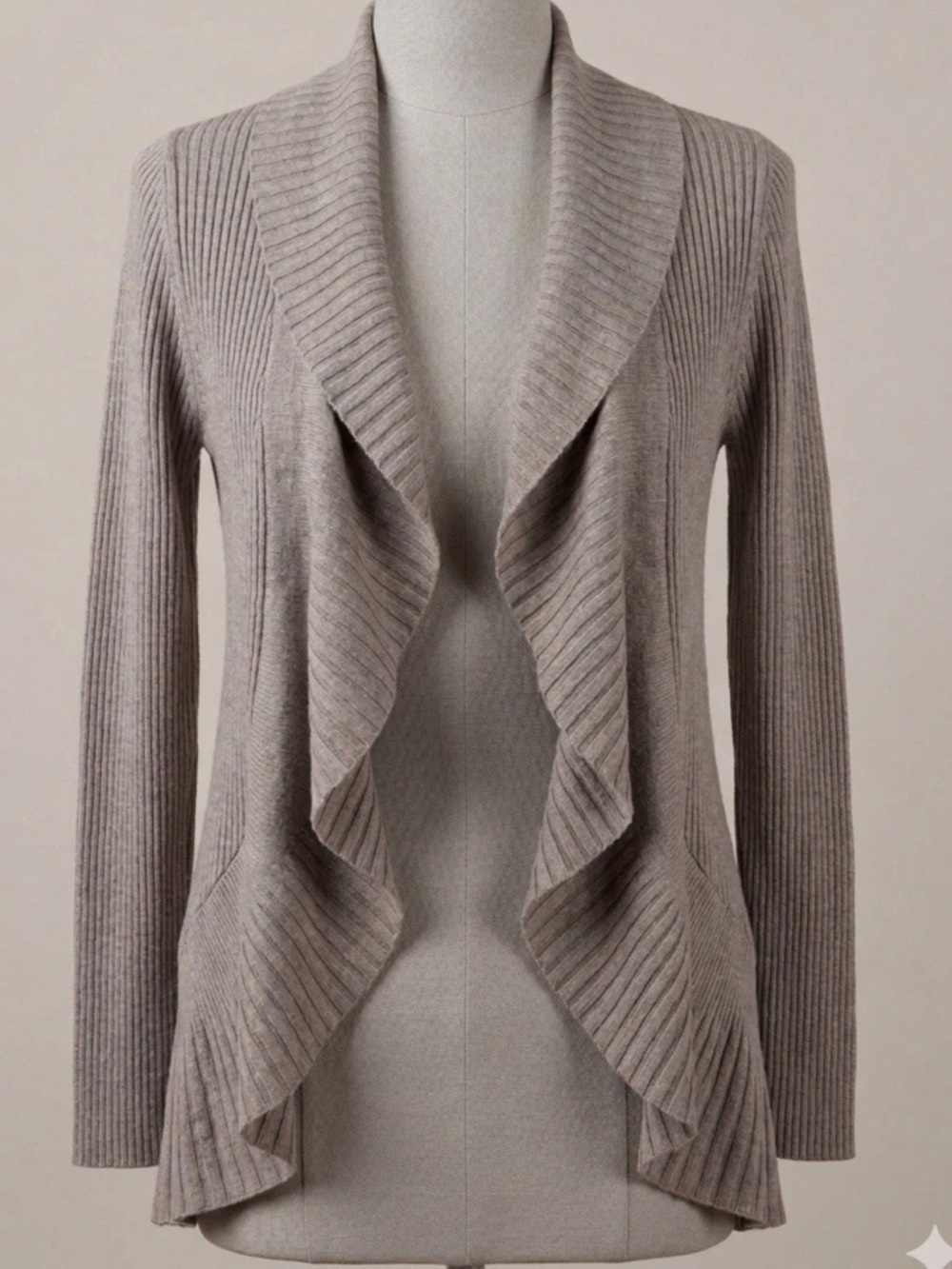 NWT Ember Ribbed Waterfall Cardigan Sweater Small